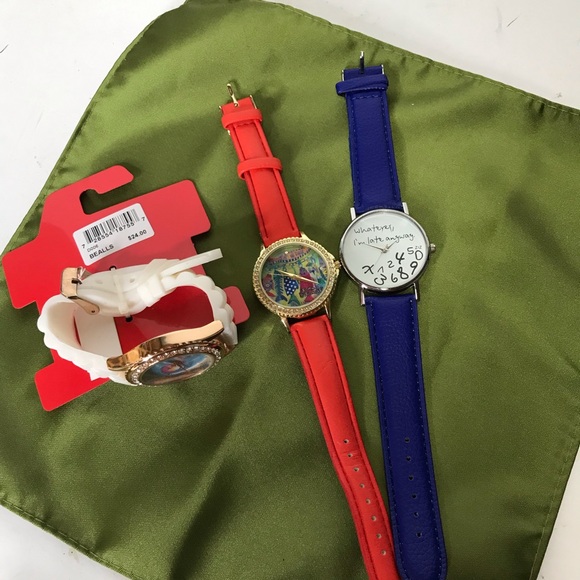 Leona Love Grove, Bay Studios, assorted Wrist Watches Set Of 3 - Picture 4 of 10